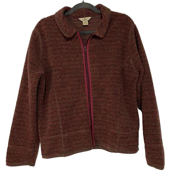 Woolrich Jackets & Blazers - Vintage Woolrich Black Cherry Womens Red Full Zip Jacket Large Gorpcore hiking